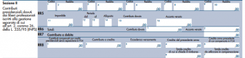 Quadro RR, sezione II del Modello unico