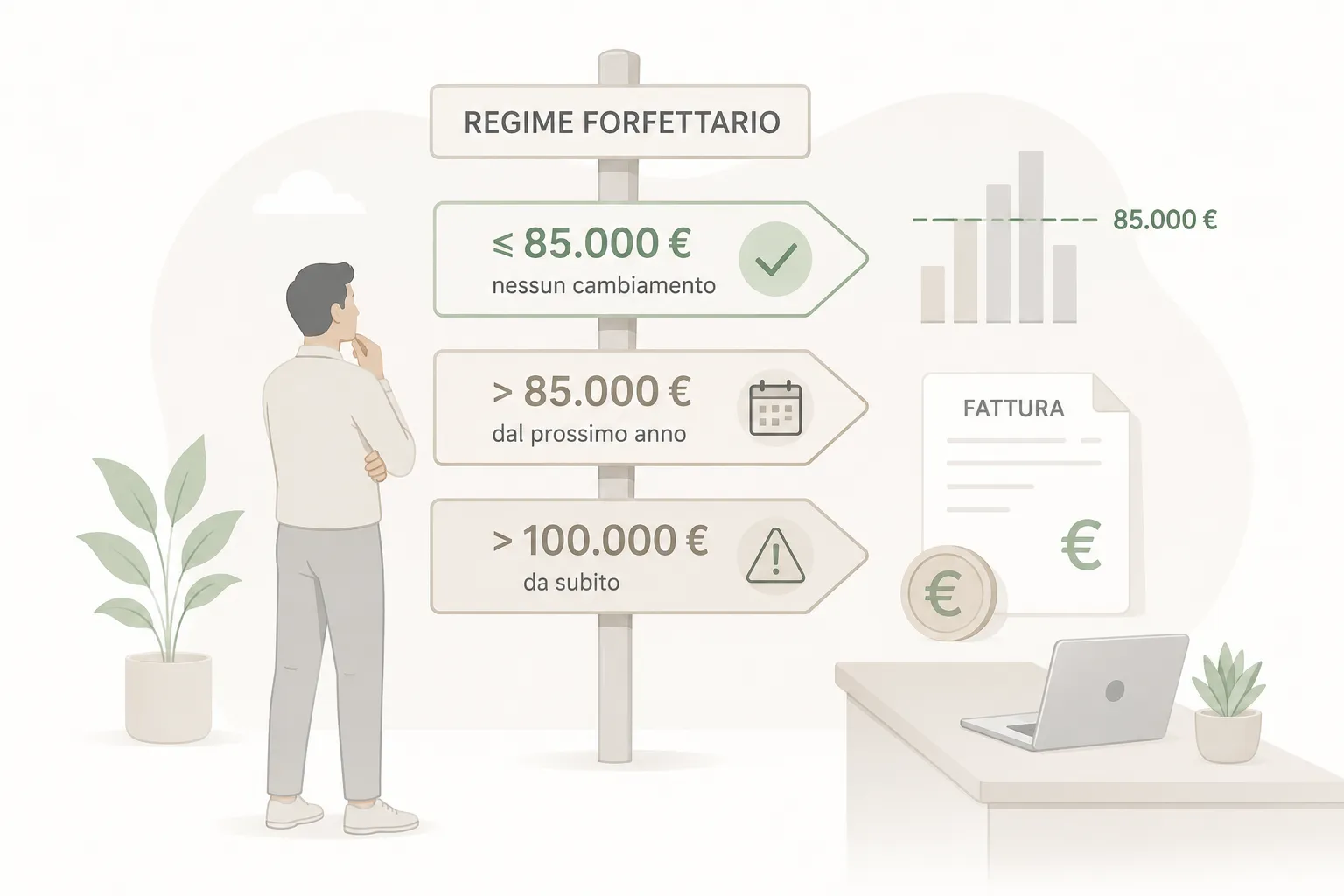 Forfettario se supera 85.000 euro