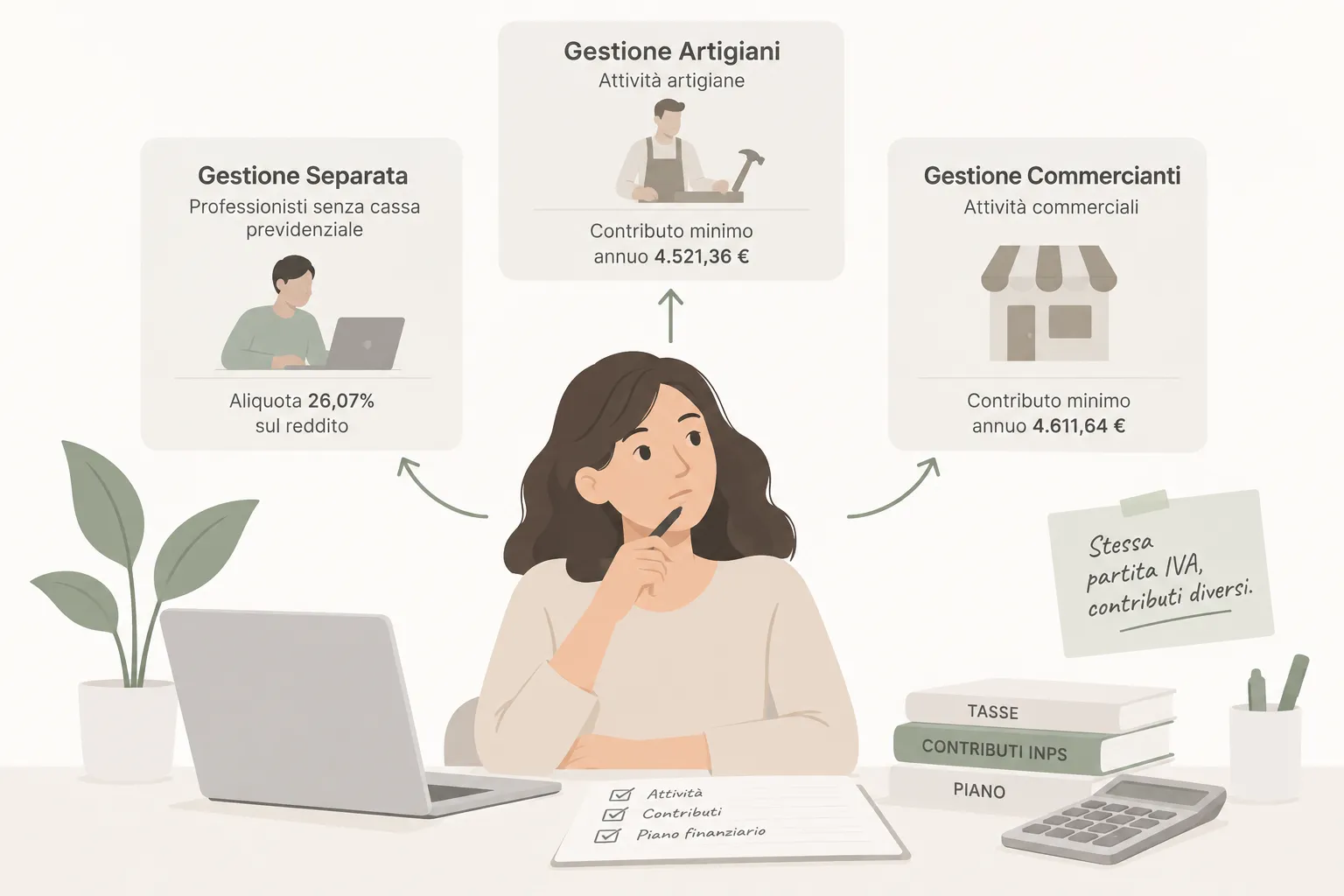 Contributi INPS la paura di chi inizia